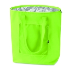 Foldable cooler bag with aluminimum interior for summer events lime colour