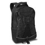 Backpack with coloured rope for hiking black colour