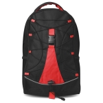 Backpack with coloured rope for hiking red colour second view