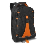 Backpack with coloured rope for hiking orange colour