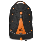 Backpack with coloured rope for hiking orange colour second main view