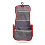 Large polyester toiletry bag for travel red colour second view