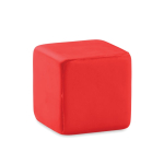 Anti-stress cube in bright colours red colour