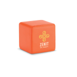 Anti-stress cube in bright colours orange colour