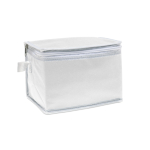 Cooler bag with insulating aluminium foil for 6 cans white colour