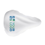 Bicycle saddle cover for promotions black colour view with print area