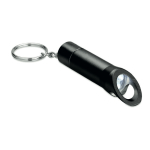 Keyring with multifunctional flashlight black colour