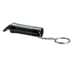 Keyring with multifunctional flashlight black colour
