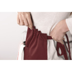 Kitchen apron with front pockets, adjustable neck strap, 190 g/m2 burgundy colour second ambient view