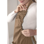 Kitchen apron with front pockets, adjustable neck strap, 190 g/m2 camel colour third ambient view