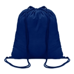 Sustainable drawstring drawstring bag made of cotton, 100 g/m2 blue colour