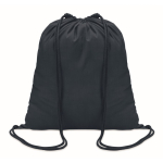 Sustainable drawstring drawstring bag made of cotton, 100 g/m2 navy-blue colour