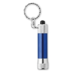 Original aluminium keyring with flashlight blue colour second view