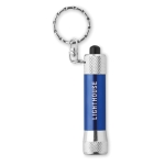 Original aluminium keyring with flashlight blue colour main view