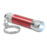 Original aluminium keyring with flashlight red colour