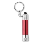 Original aluminium keyring with flashlight red colour second view
