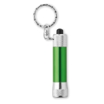 Original aluminium keyring with flashlight green colour second view