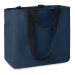 Shopping bag made of 600D polyester with inner compartment blue colour