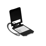 Plastic trolley shaped luggage tag with an address field black colour second view
