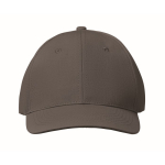 Cap with 6 panels and embroidered ventilation holes dark grey colour fourth view