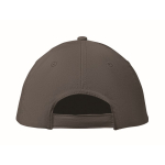 Cap with 6 panels and embroidered ventilation holes dark grey colour fifth view