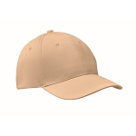 Cap with 6 panels and embroidered ventilation holes ivory colour