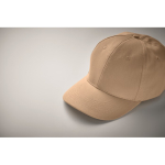 Cap with 6 panels and embroidered ventilation holes ivory colour second photographic view