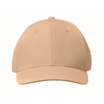 Cap with 6 panels and embroidered ventilation holes ivory colour fourth view