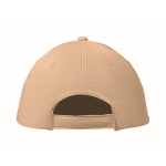 Cap with 6 panels and embroidered ventilation holes ivory colour fifth view