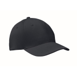Cap with 6 panels and embroidered ventilation holes navy-blue colour