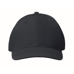 Cap with 6 panels and embroidered ventilation holes navy-blue colour fourth view