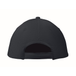 Cap with 6 panels and embroidered ventilation holes navy-blue colour fifth view