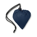 Foldable shopping bag, for promotions in polyester, 210D blue colour second view