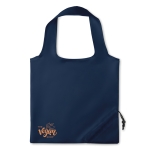 Foldable shopping bag, for promotions in polyester, 210D blue colour main view