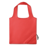 Foldable shopping bag, for promotions in polyester, 210D red colour