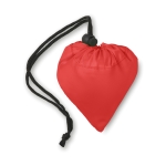 Foldable shopping bag, for promotions in polyester, 210D red colour second view