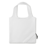 Foldable shopping bag, for promotions in polyester, 210D white colour