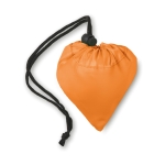 Foldable shopping bag, for promotions in polyester, 210D orange colour second view