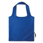 Foldable shopping bag, for promotions in polyester, 210D royal blue colour