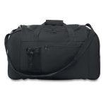 Sports bag with adjustable carrying strap black colour