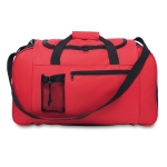 Sports bag with adjustable carrying strap red colour