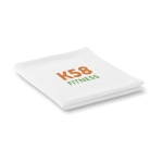 Absorbent microfiber towel for sports and fitness white colour second main view