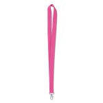 Economical, lanyard with lobster clasp for employees pink colour