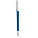 Metal-effect pen rotating and blue ink
