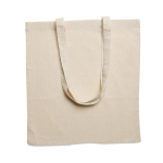 Cotton bag with large carrying capacity, 140 g/m2 beige colour second view