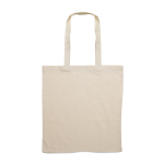 Cotton bag with large carrying capacity, 140 g/m2 beige colour third view