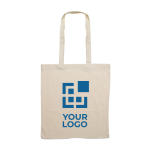 Cotton bag with large carrying capacity, 140 g/m2 view with print area