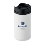 Thermo mug, stainless steel for promotional gifting, 250 ml white colour