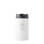 Thermo mug, stainless steel for promotional gifting, 250 ml white colour view with print area