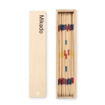 Wooden Mikado game in a wooden box wood colour